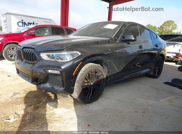 5UXCY4C08M9H29469 2021 BMW X6 Черный Передняя левая четверть