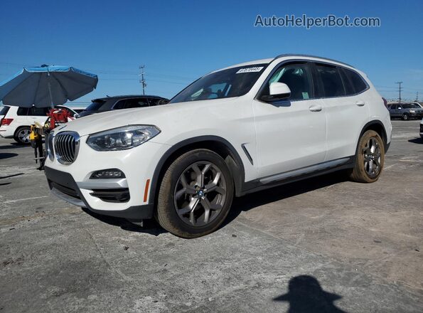 5UXTY3C03M9G76383 2021 BMW X3 Белый Передняя левая четверть