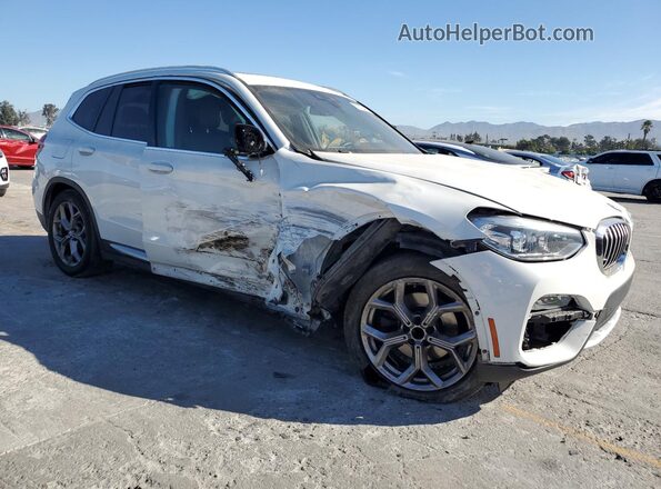 5UXTY3C03M9G76383 2021 BMW X3 Белый Передняя правая четверть