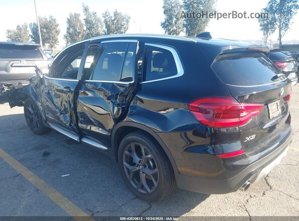 5UXTY5C03M9H42667 2021 BMW X3 Черный Задняя левая четверть