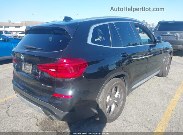 5UXTY5C03M9H42667 2021 BMW X3 Черный Задняя правая четверть