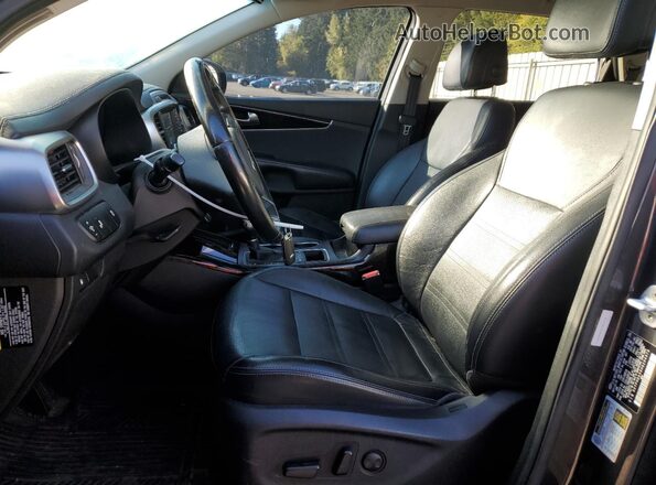 5XYPHDA59HG204973 2017 KIA SORENTO Charcoal Vista interior delantera