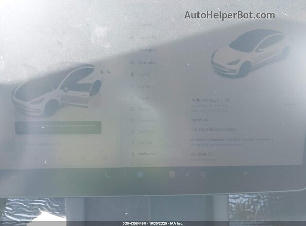 5YJ3E1EB2NF288093 2022 TESLA MODEL 3 White 