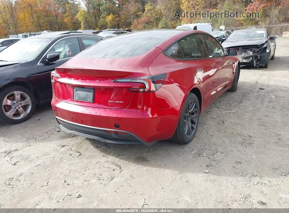5YJ3E1EB6SF897442 2025 TESLA MODEL 3 Красный Задняя правая четверть