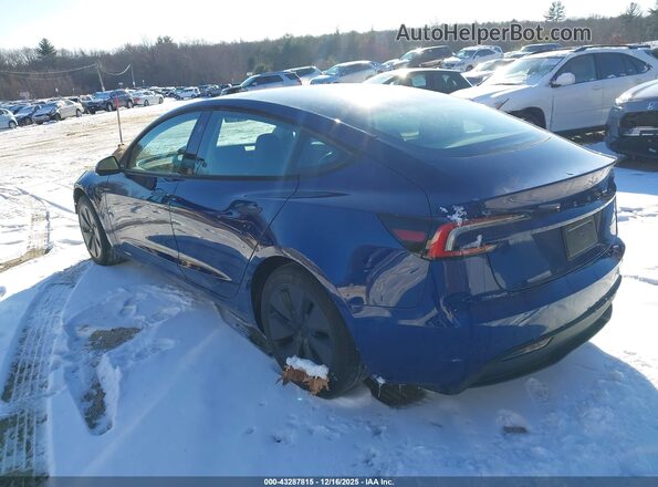 5YJ3E1EB7RF737029 2024 TESLA MODEL 3 Blue Trasero izquierdo