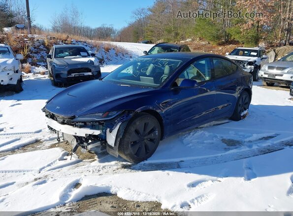 5YJ3E1EB7RF737029 2024 TESLA MODEL 3 Blue Vista tres cuartos delantera izquierda