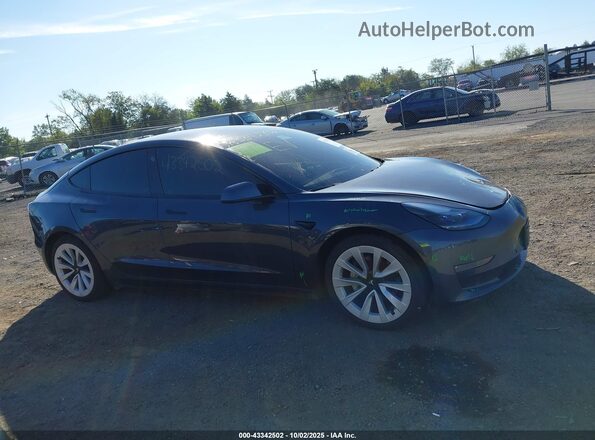 5YJ3E1EB8MF980258 2021 TESLA MODEL 3 Серый Вид задней части салона