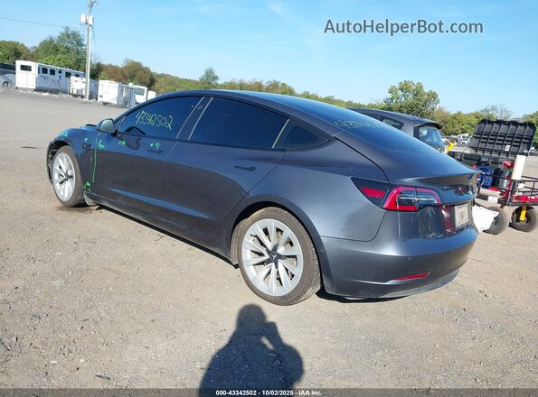 5YJ3E1EB8MF980258 2021 TESLA MODEL 3 Серый Задняя левая четверть