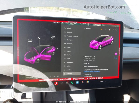 5YJ3E1EB8MF980258 2021 TESLA MODEL 3 Серый 