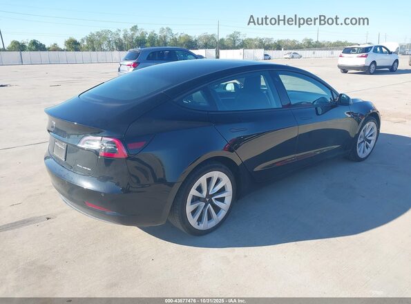 5YJ3E1EB8NF243448 2022 TESLA MODEL 3 Black Tył prawy