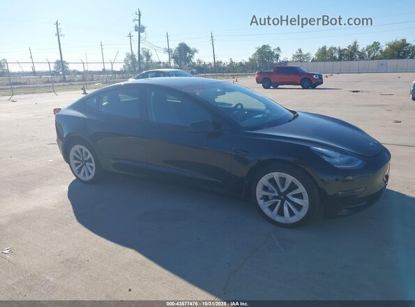 5YJ3E1EB8NF243448 2022 TESLA MODEL 3 Black Widok zestawu wskaźników