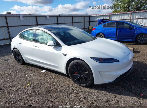 5YJ3E1ET8SF038801 2025 TESLA MODEL 3 White წინა მარჯვენა