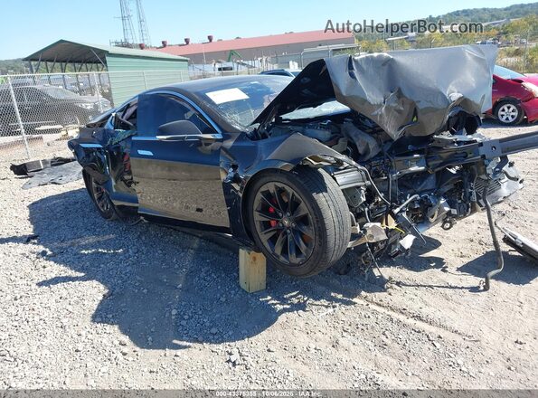 5YJSA1E43LF365852 2020 TESLA MODEL S Черный Передняя правая четверть
