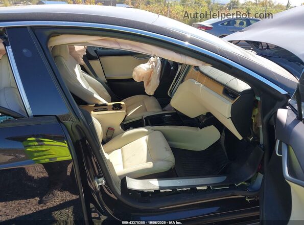 5YJSA1E43LF365852 2020 TESLA MODEL S Черный Вид салона спереди