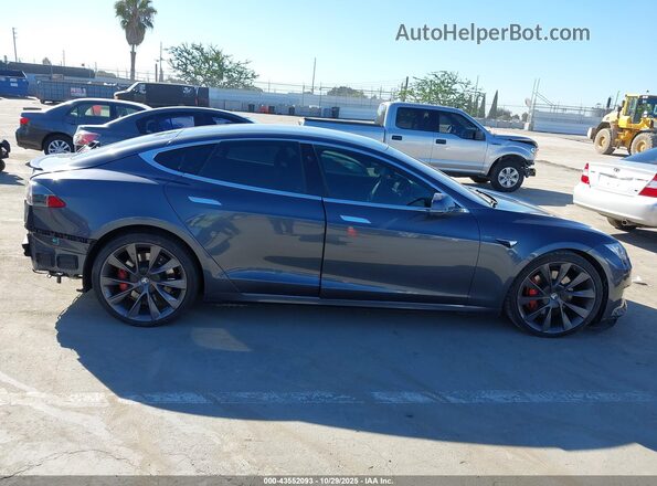 5YJSA1E46KF313596 2019 TESLA MODEL S Gray Widok zestawu wskaźników