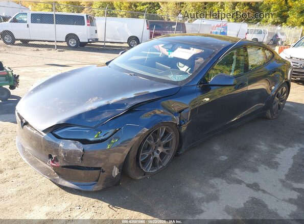 5YJSA1E56PF527181 2023 TESLA MODEL S Gray Vista tres cuartos delantera izquierda