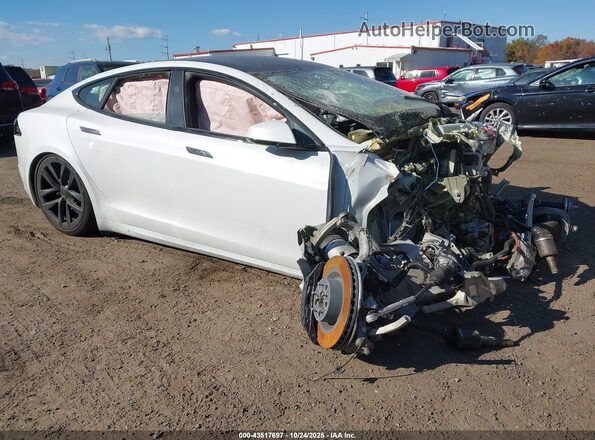5YJSA1E57SF548470 2025 TESLA MODEL S Белый Передняя правая четверть