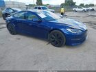 2021 Tesla Model S Plaid Tri Motor All-wheel Drive Синий vin: 5YJSA1E63MF438558