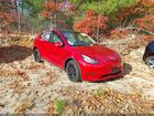 2020 Tesla Model Y Long Range Dual Motor All-wheel Drive Red vin: 5YJYGDEE1LF036537