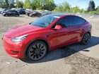 2020 Tesla Model Y Red vin: 5YJYGDEF5LF001587