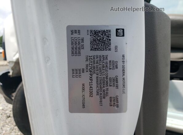 1GTZ7GFPXP1143302 2023 GMC SAVANA Белый 