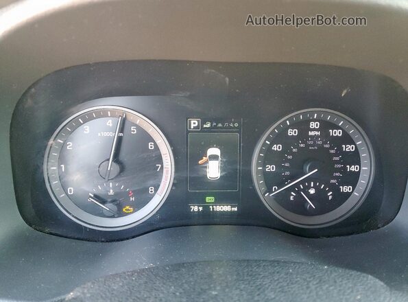 KM8J3CA27GU029538 2016 HYUNDAI TUCSON Коричневый Вид задних сидений