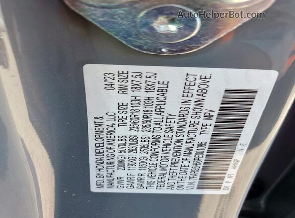 7FARS5H56PE001085 2023 HONDA CR-V Серый Вид подкапотного пространства