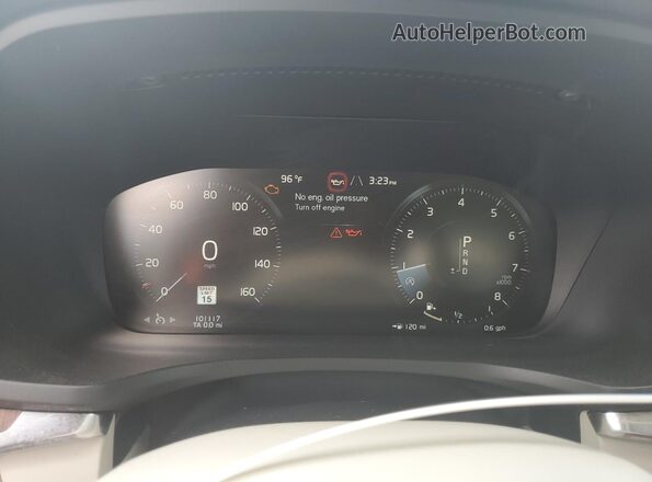 7JRA22TK4MG080375 2021 VOLVO S60 Blue Vista del cuadro de instrumentos