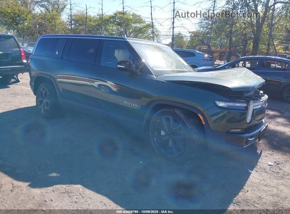 7PDSGBBAXSN063787 2025 RIVIAN R1S Зеленый Передняя правая четверть