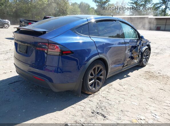 7SAXCBE51RF454698 2024 TESLA MODEL X Синий Задняя правая четверть