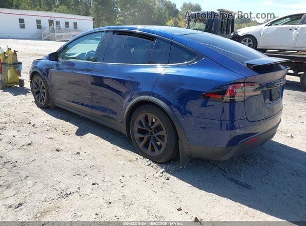 7SAXCBE51RF454698 2024 TESLA MODEL X Синий Задняя левая четверть
