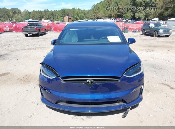 7SAXCBE51RF454698 2024 TESLA MODEL X Синий Вид щитка приборов