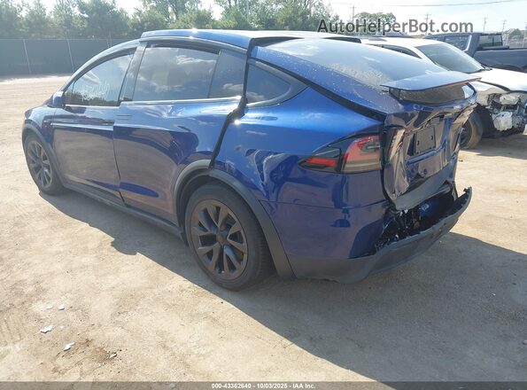 7SAXCBE58RF455539 2024 TESLA MODEL X Синий Задняя левая четверть