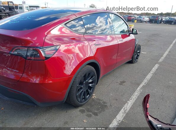 7SAYGAEE2SF254390 2025 TESLA MODEL Y Красный Задняя правая четверть