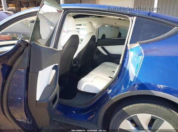 7SAYGDEE0NF367308 2022 TESLA MODEL Y Blue Widok naklejki z numerem VIN