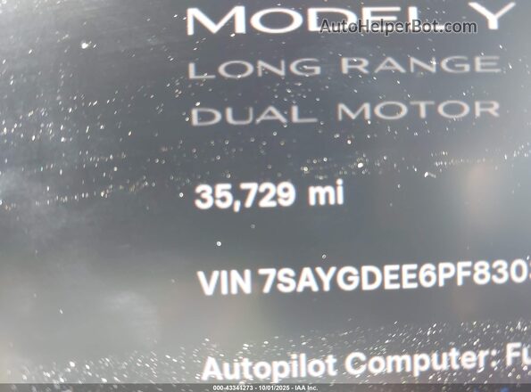 7SAYGDEE6PF830331 2023 TESLA MODEL Y White 