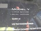 2025 Tesla Model Y Long Range Dual Motor All-wheel Drive White vin: 7SAYGDEE6SF218820