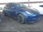 2022 Tesla Model Y Long Range Dual Motor All-wheel Drive Blue vin: 7SAYGDEE7NF446216