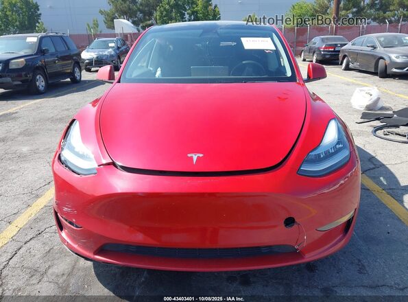 7SAYGDEE9PA039403 2023 TESLA MODEL Y Red Vista interior trasera