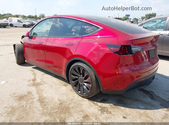7SAYGDEF1SA351359 2025 TESLA MODEL Y Maroon Tył lewy