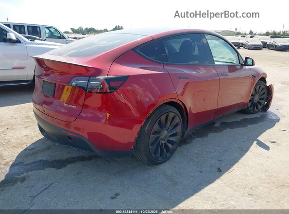 7SAYGDEF1SA351359 2025 TESLA MODEL Y Maroon Tył prawy