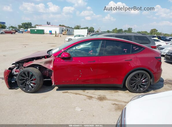 7SAYGDEF1SA351359 2025 TESLA MODEL Y Maroon 