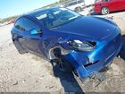 2022 Tesla Model Y Performance Dual Motor All-wheel Drive Dark Blue vin: 7SAYGDEF7NF374796