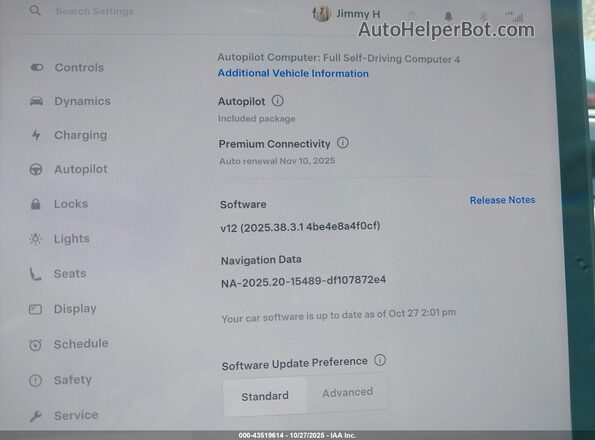 7SAYGDEF9SF304440 2025 TESLA MODEL Y Белый 