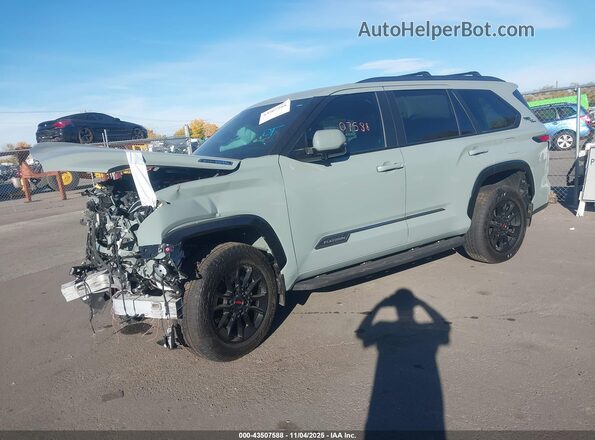 7SVAAABA5SX071711 2025 TOYOTA SEQUOIA Pewter Առջևի ձախ երեք քառորդ տեսարան