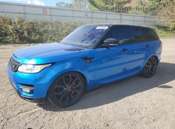 SALWR2EF8GA559432 2016 LAND ROVER RANGE ROVER Синий Задняя левая четверть