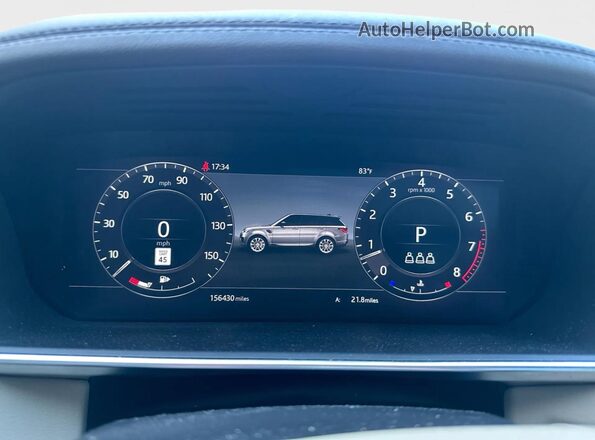 SALWR2SU8MA764845 2021 LAND ROVER RANGE Red ხელსაწყოთა პანელის ხედი