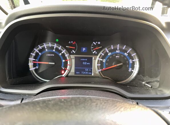 JTEBU5JR6J5568616 2018 TOYOTA 4RUNNER Black ხელსაწყოთა პანელის ხედი