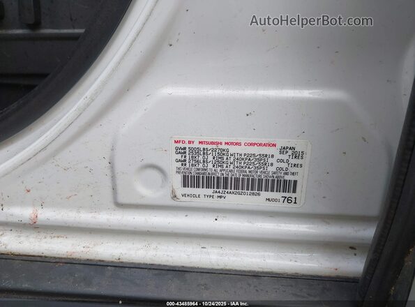 JA4JZ4AX2GZ012826 2016 MITSUBISHI OUTLANDER Белый Вид подкапотного пространства