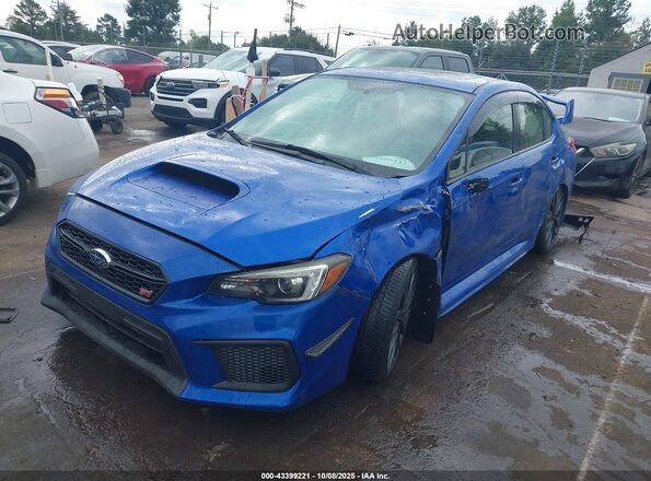 JF1VA2T65J9807504 2018 SUBARU WRX STI Синий Передняя левая четверть